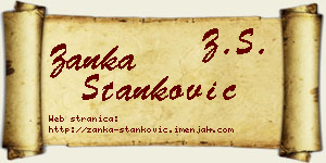 Žanka Stanković vizit kartica